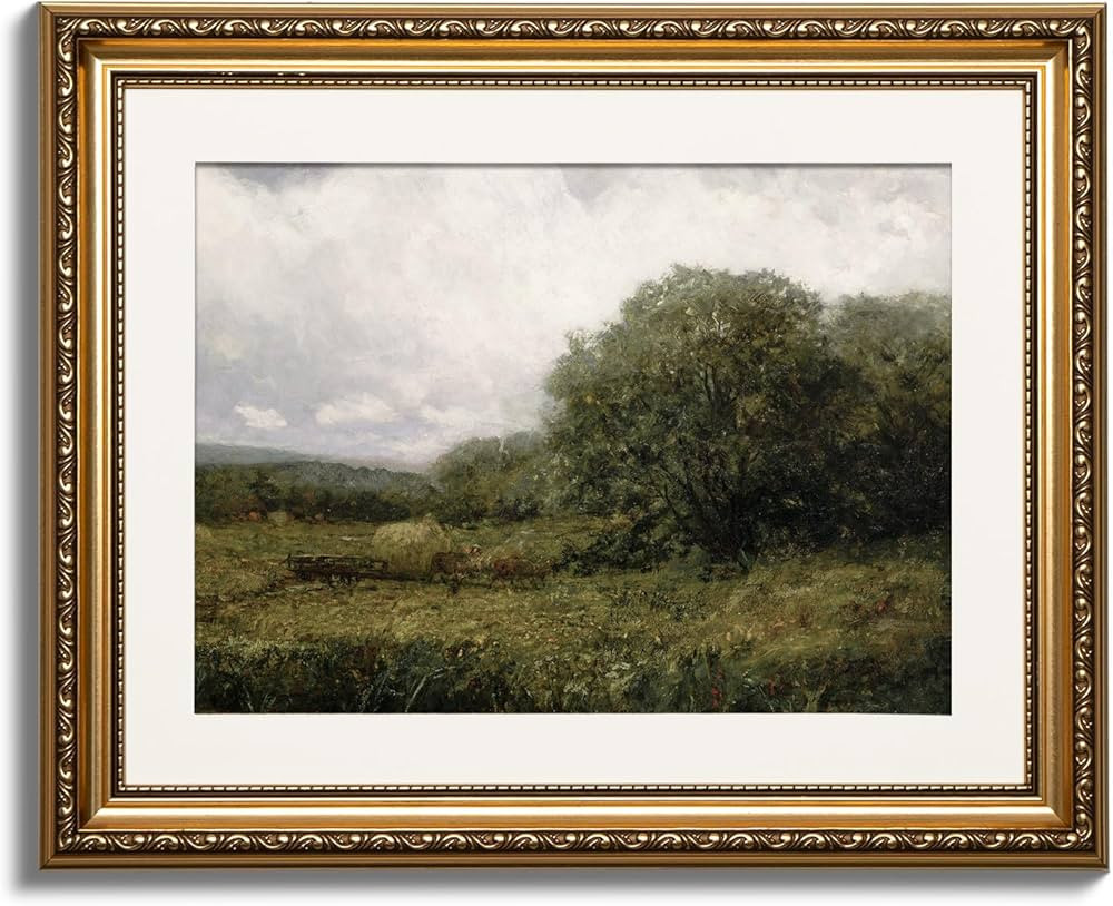 ARPEOTCY Vintage Gold Framed Wall Art, 13x16 Inch Landscape Retro Picture Paintings, Antique Canv... | Amazon (US)