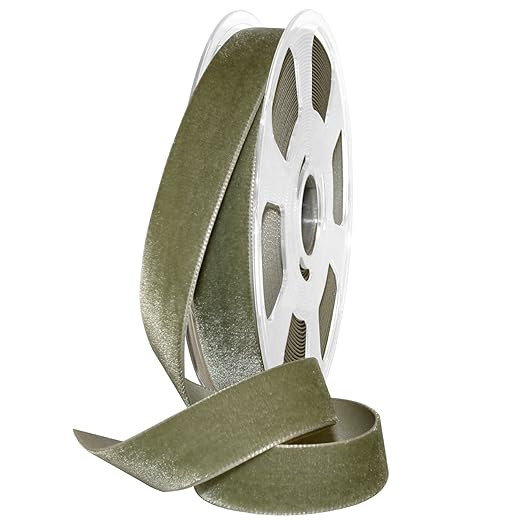 Morex Ribbon, Nylon, 7/8 inch by 11 Yards, Khaki, Item 01225/10-687 Nylvalour Velvet Ribbon, 7/8"... | Amazon (US)