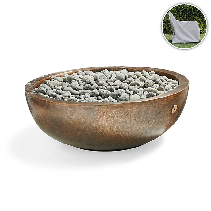 Hammered Copper Fire Pit Cover | Frontgate