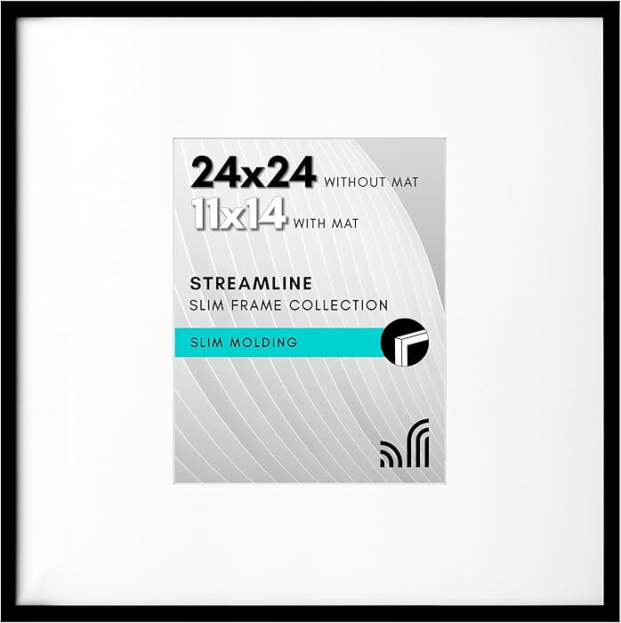 Americanflat 24x24 Picture Frame with Polished Plexiglass - Use as 11x14 Frame with Mat or Displa... | Amazon (US)