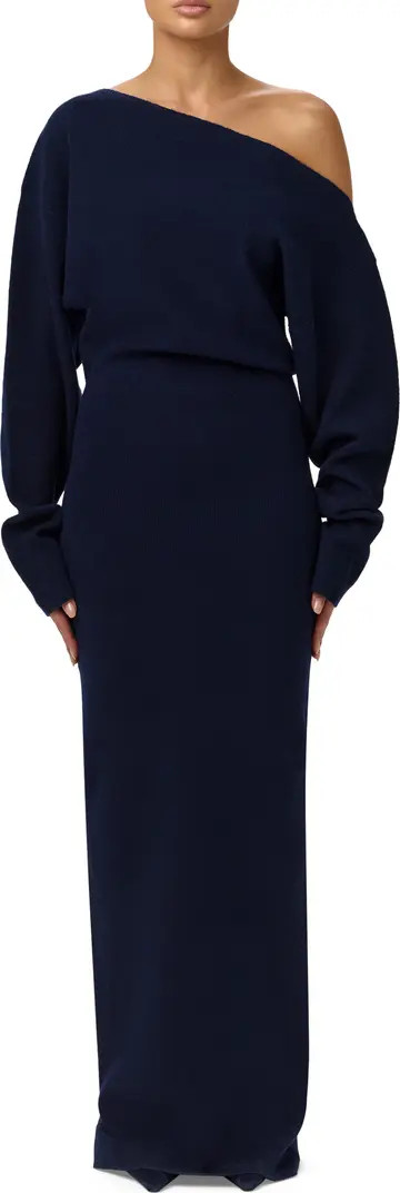 One-Shoulder Long Sleeve Maxi Sweater Dress | Nordstrom