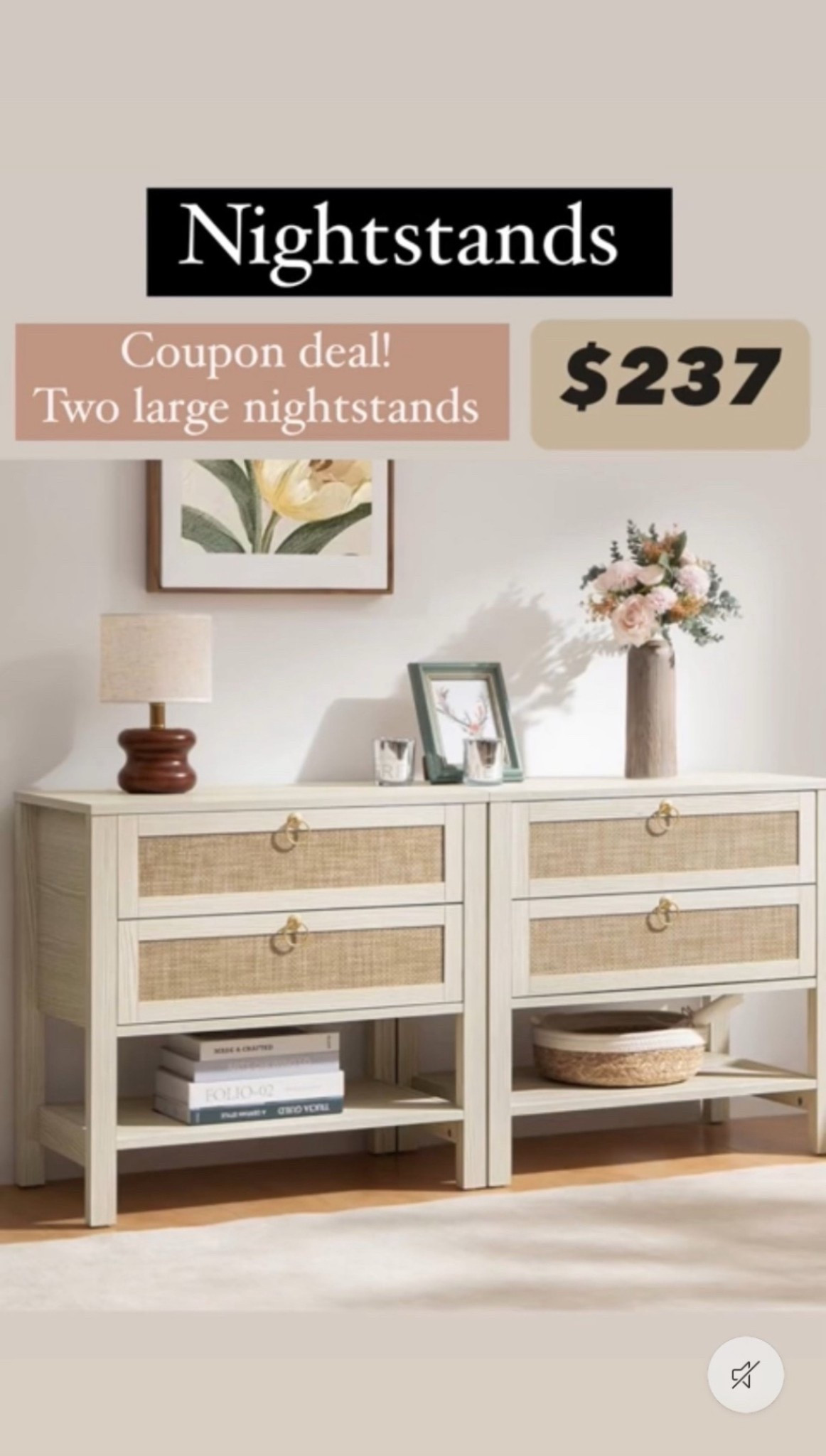 2 large nightstands.  These are very popular if your are looking for aesthetic nightstands 


#nightstand #amazonholiday #fallfavorites2024

 #LTKWatchNow #LTKHome

#LTKSaleAlert