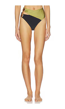 PatBO Jade High Waist Bikini Bottom in Multicolor from Revolve.com | Revolve Clothing (Global)