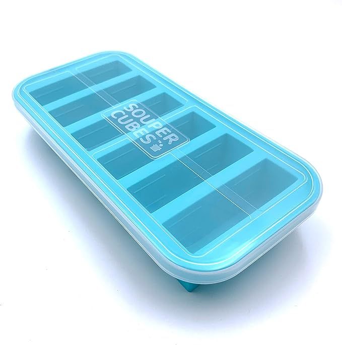 Souper Cubes 1/2-Cup Freezing Tray with lid, makes 6 perfect 1/2 cup portions, freeze pesto, sals... | Amazon (US)