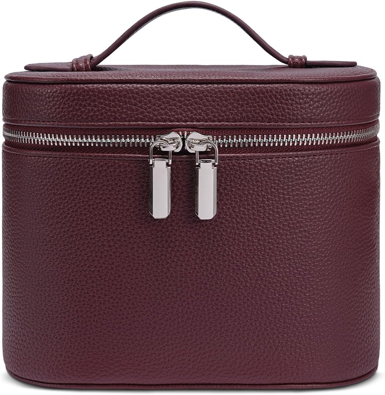 Makeup Bag, Travel Make up Case with Compartments and Handle, Portable Cosmetic Organizer Bags,Toiletry Bag for Women | Amazon (US)