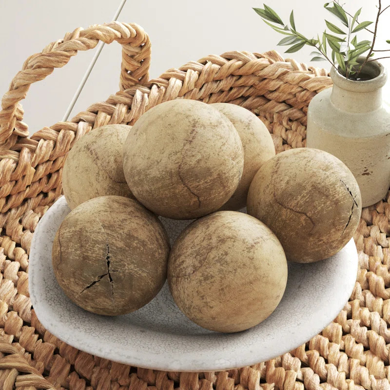 Rafe Mango Wood Spheres (Set of 6) | Wayfair North America