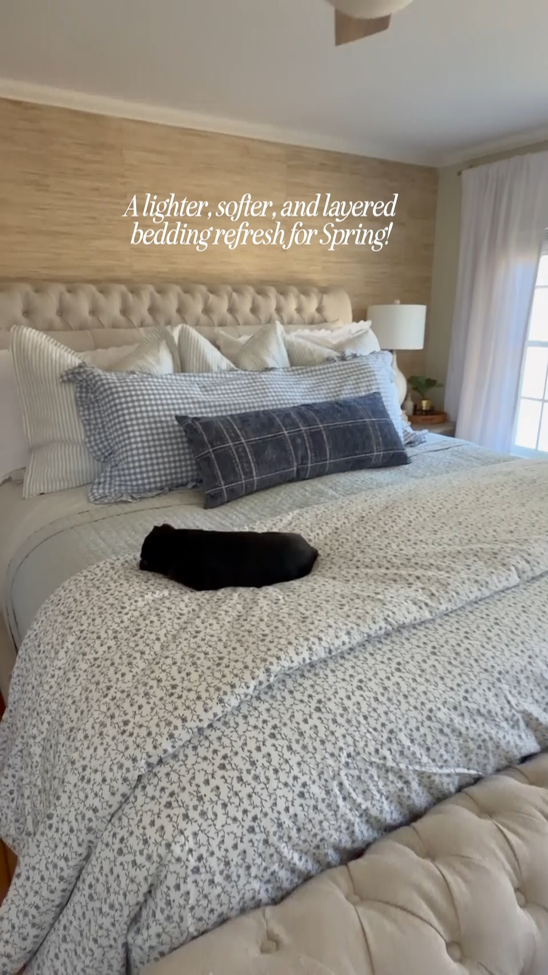 I found the scalloped shams with blue piping, and they lead the way for the theme of the refresh! I mean 😍 , the European Linen Euro Shams are also a showstopper!
But the star is the Linen Cotton Quilt that is such an incredible quality for a fraction of the price!
#QuincePartner @onequince
 

 #LTKSeasonal #LTKHome