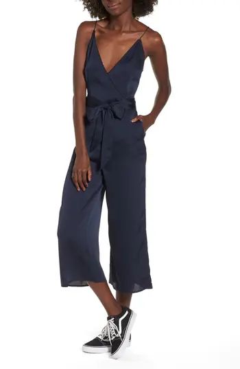 Women's The Fifth Label Moonlit Satin Jumpsuit, Size XX-Small - Blue | Nordstrom