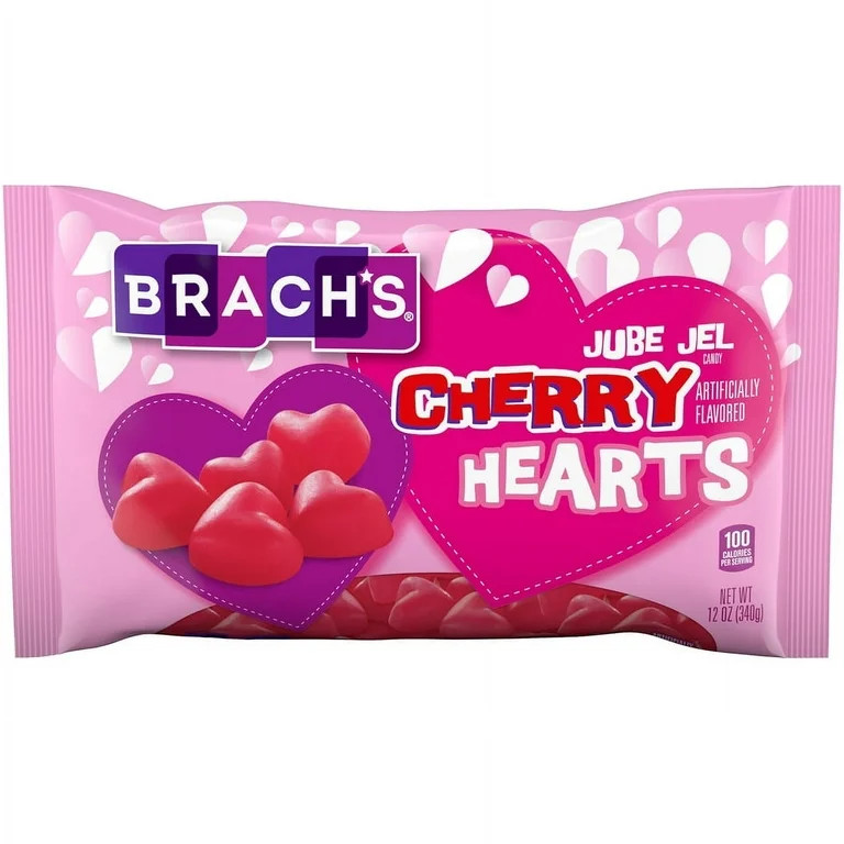 Brach's Valentine's Jube Jel Cherry Hearts, 12 oz Bag | Walmart (US)