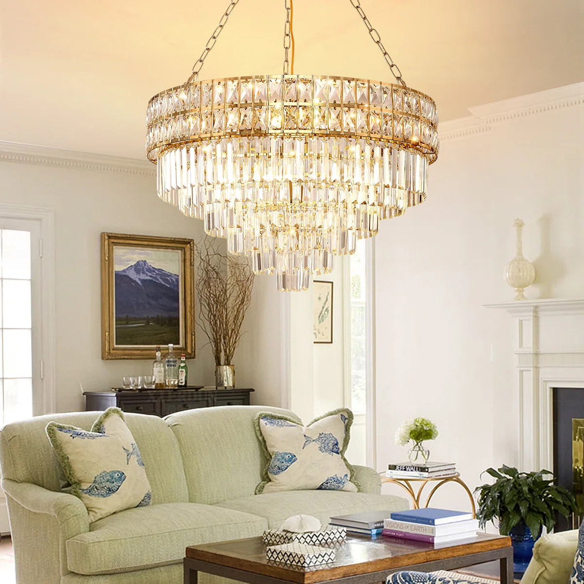 Imma Crystal Empire Chandelier with Crystal Accents | Wayfair North America