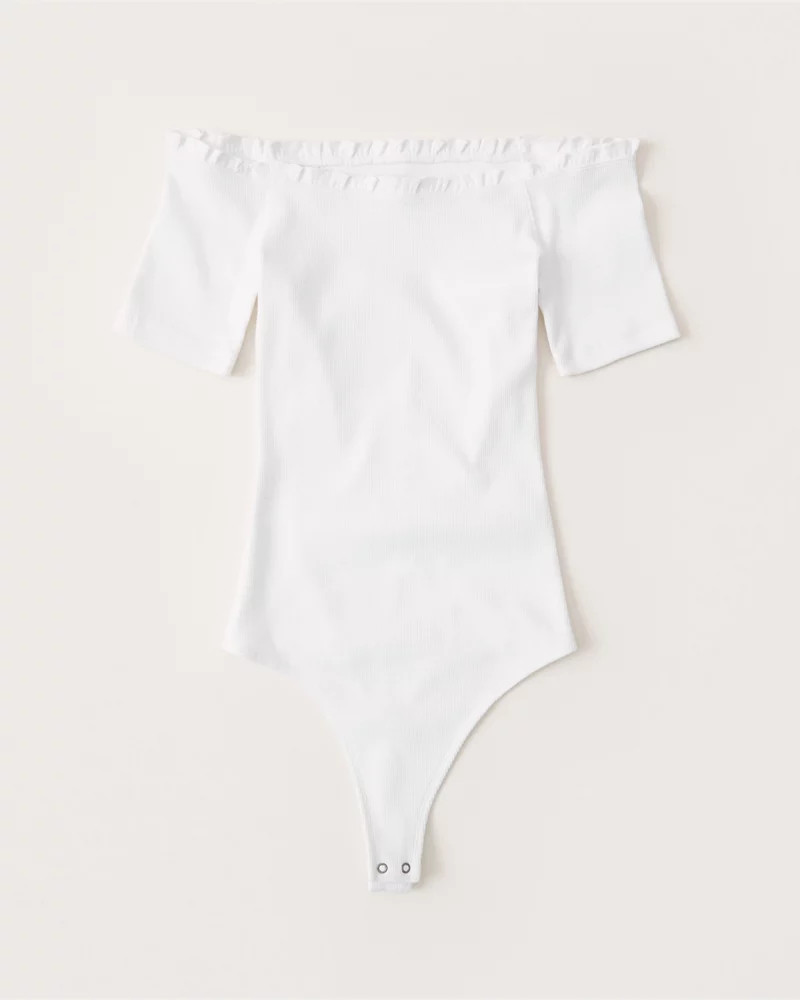 Off-The-Shoulder Ruffle Bodysuit | Abercrombie & Fitch (US)