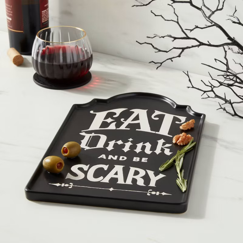 13" x 8" Stoneware Tombstone Serving Platter - Threshold™ | Target