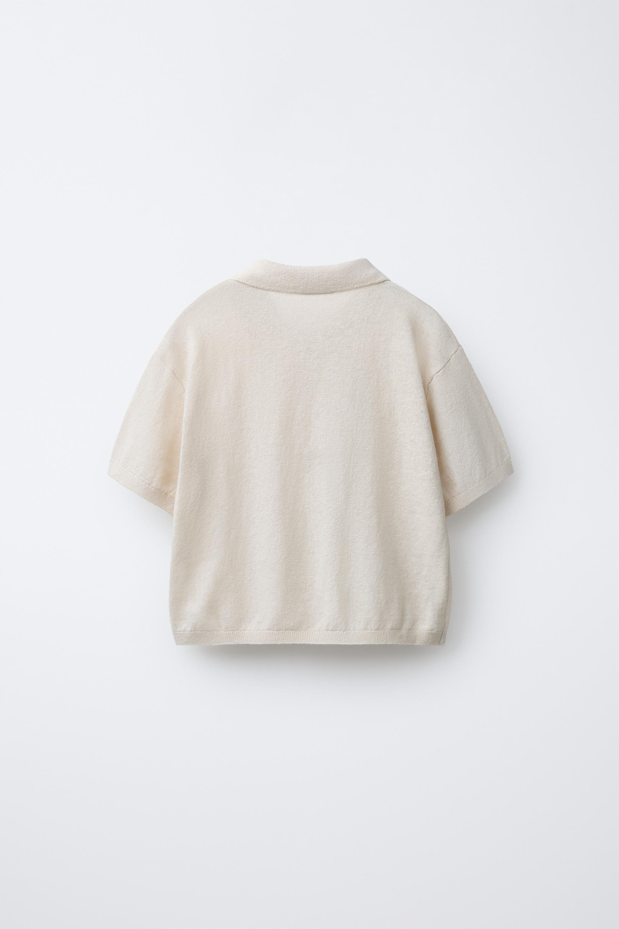 KNIT COTTON LINEN POLO SHIRT | Zara US