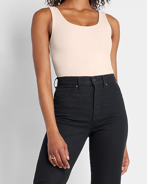 Body Contour Scoop Neck Thong Bodysuit | Express