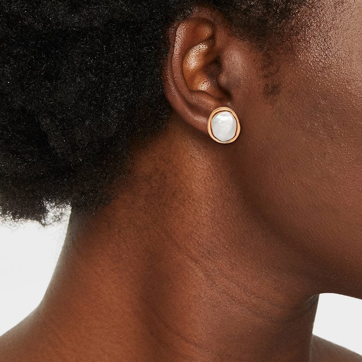 Pearl Cabochon Stud Earrings - A New Day™ Gold | Target