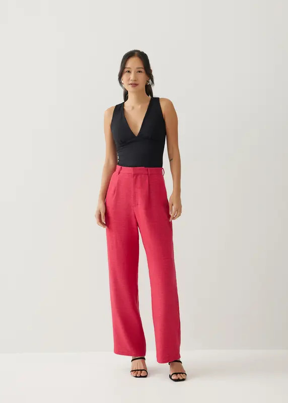 Janeth Textured Straight Leg Pants | Love, Bonito USA