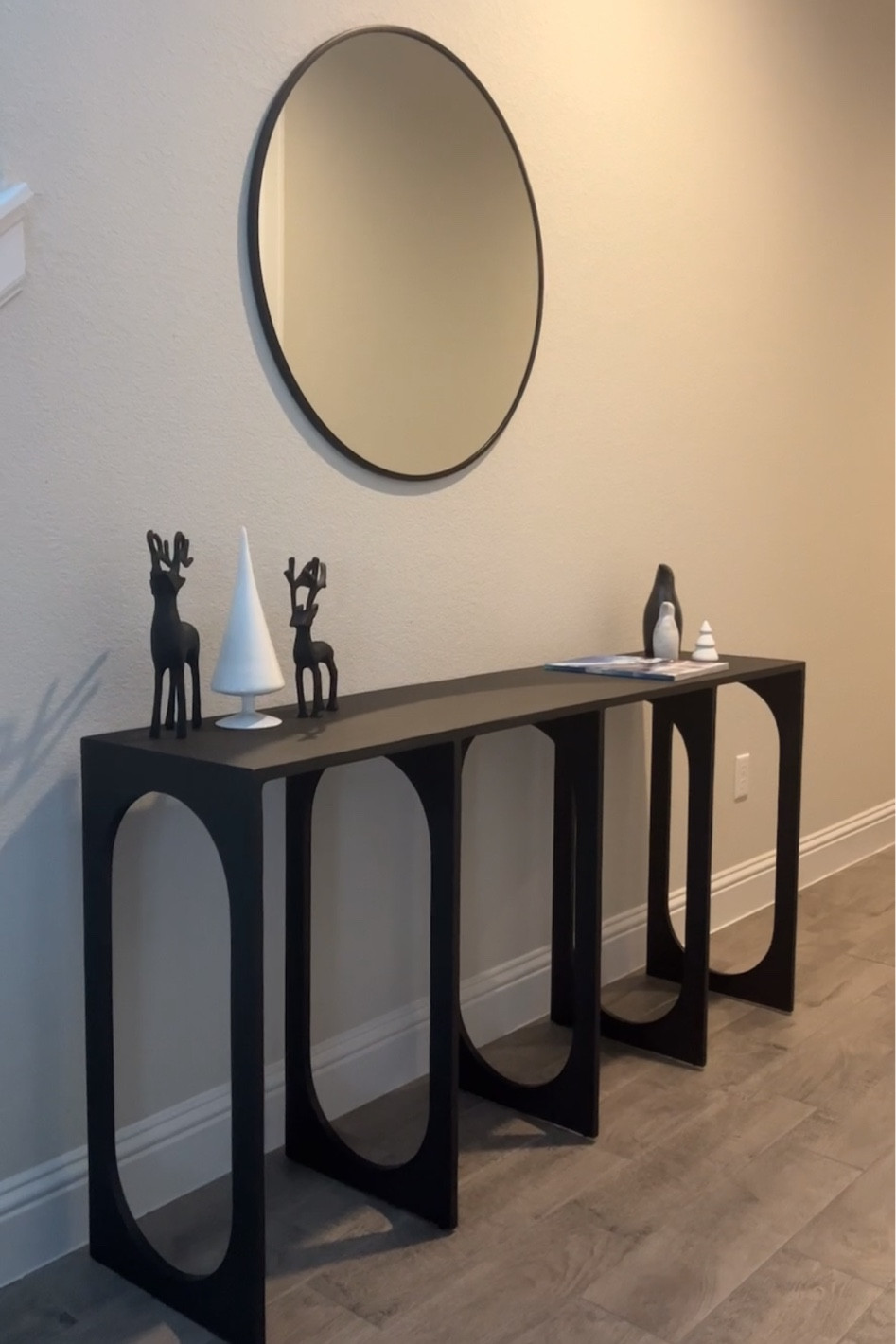 My Entryway decor 🎄 Neutral Christmas Decor. I don’t have the exact reindeer or mirror as those I bought from thrifting but I’ve linked perfect matches. 

#LTKHoliday #LTKSeasonal #LTKhome