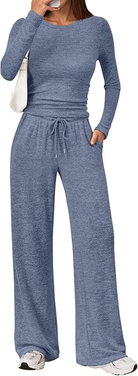 LILLUSORY Womens 2 Piece Matching Lounge Sets 2025 Fall Fashion Knit Sweater Airport Travel Vacat... | Amazon (US)