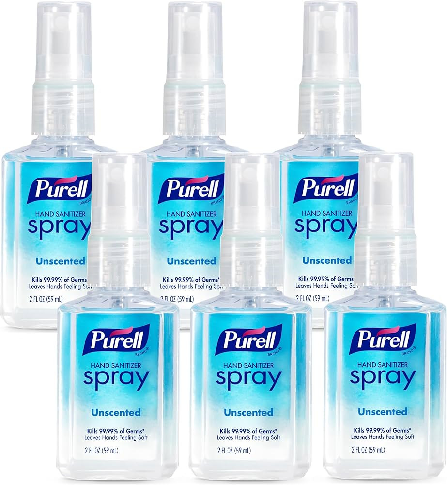 PURELL Advanced Hand Sanitizer Spray, Unscented, 2 fl oz Travel-Size Spray Bottle (Pack of 6) –... | Amazon (US)