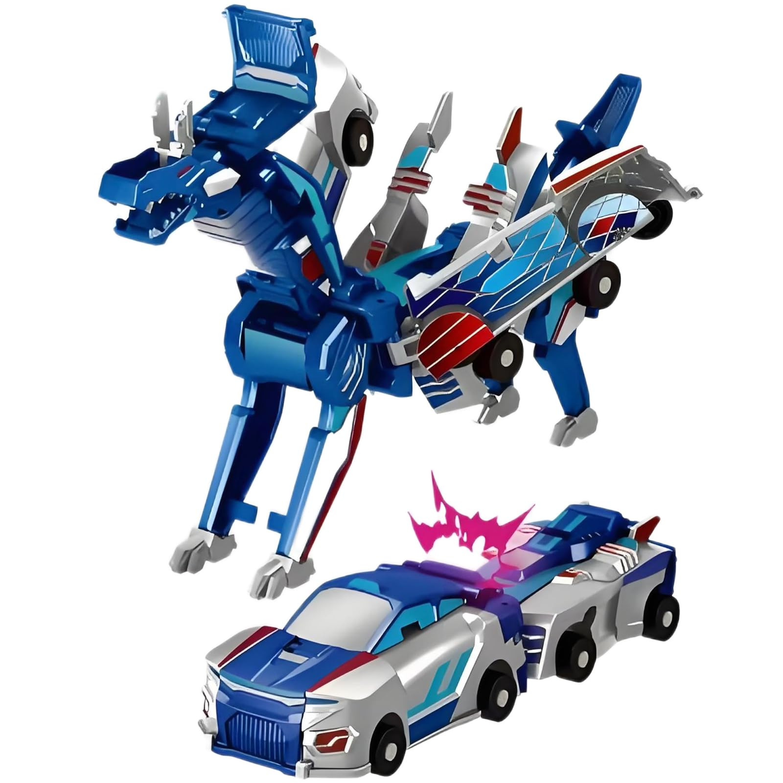 Transforming Dinosaur Toys, 2 in 1 Magnetic Cars Collision Transform into Dino Toys, for Boys Gir... | Amazon (US)