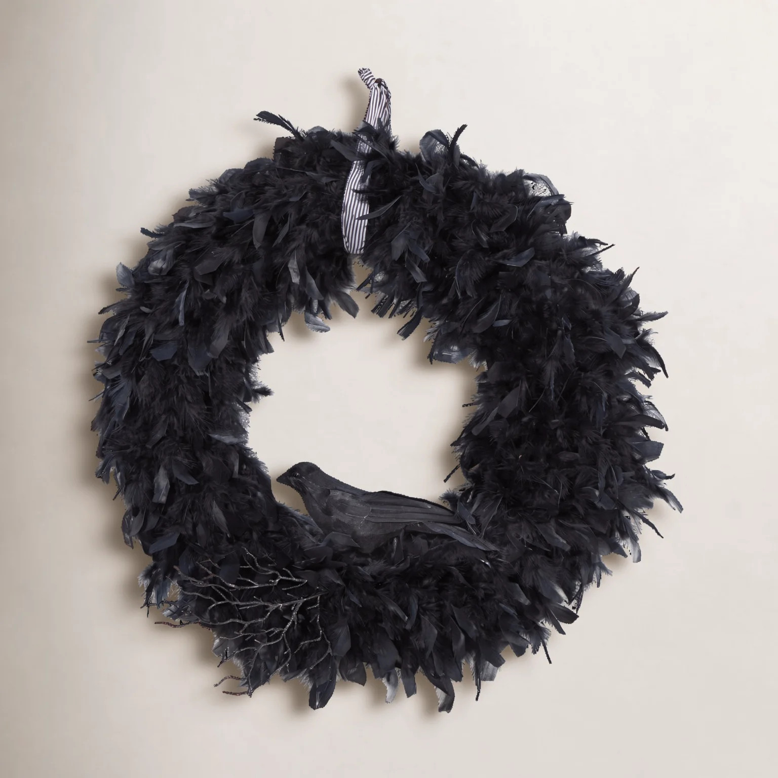 Raven Feather 30" Wreath | Birch Lane