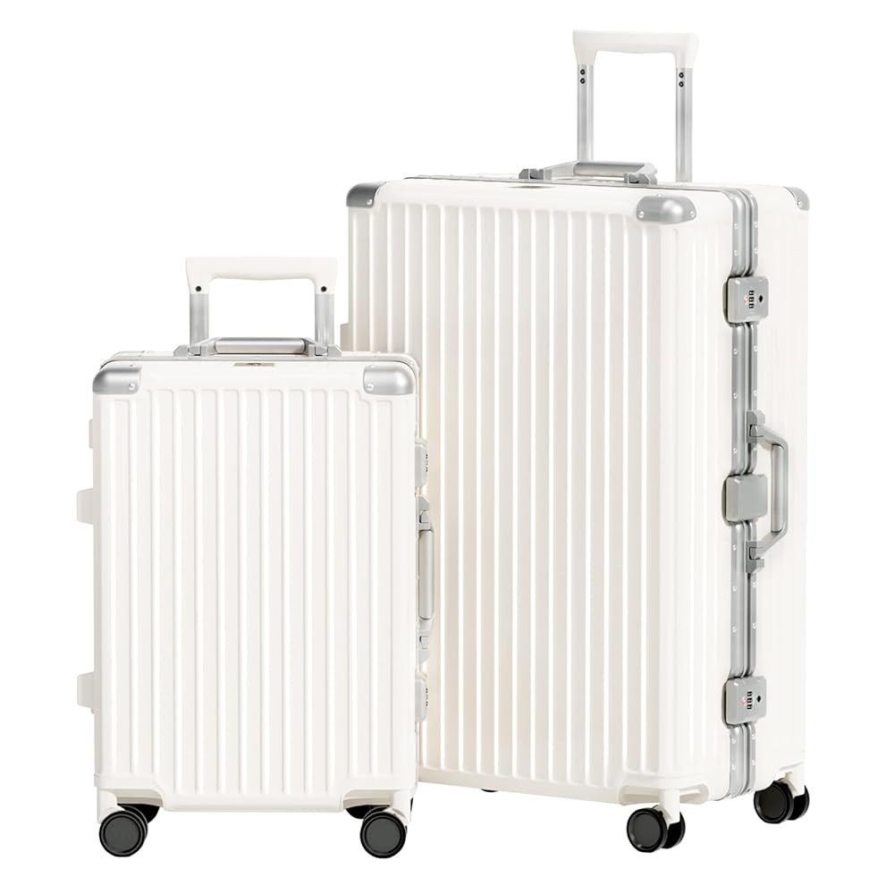 AnyZip Luggage Sets 2 Piece Aluminum Frame Carry On and Checked Suitcase PC ABS Hard Shell TSA Lo... | Amazon (US)
