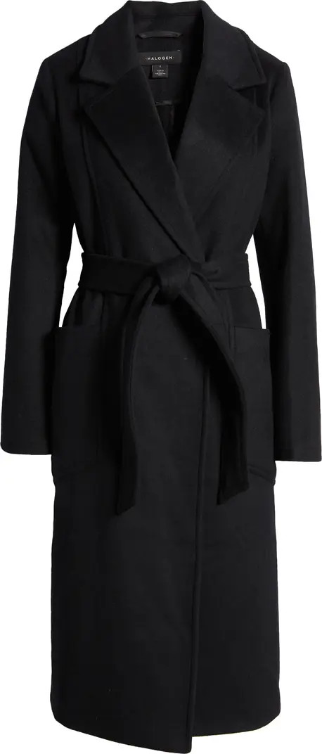Halogen® Belted Wool Blend Coat | Nordstrom | Nordstrom