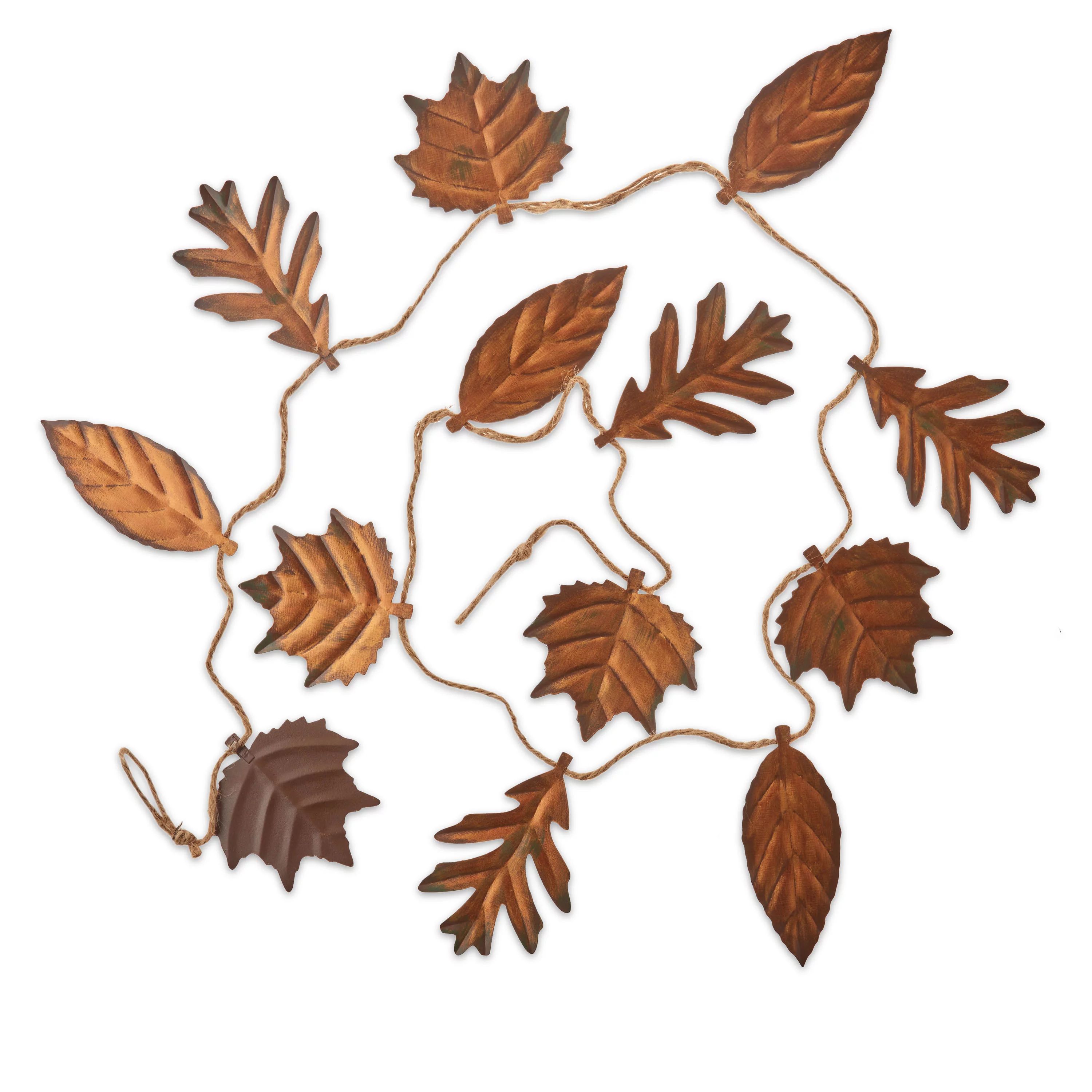 Way To Celebrate Harvest Iron Leaf Garland - Walmart.com | Walmart (US)