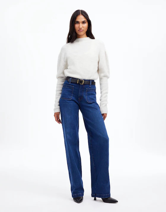 The Emmett Wide-Leg Full Length Jean: Patch Pocket Edition | Madewell | Madewell