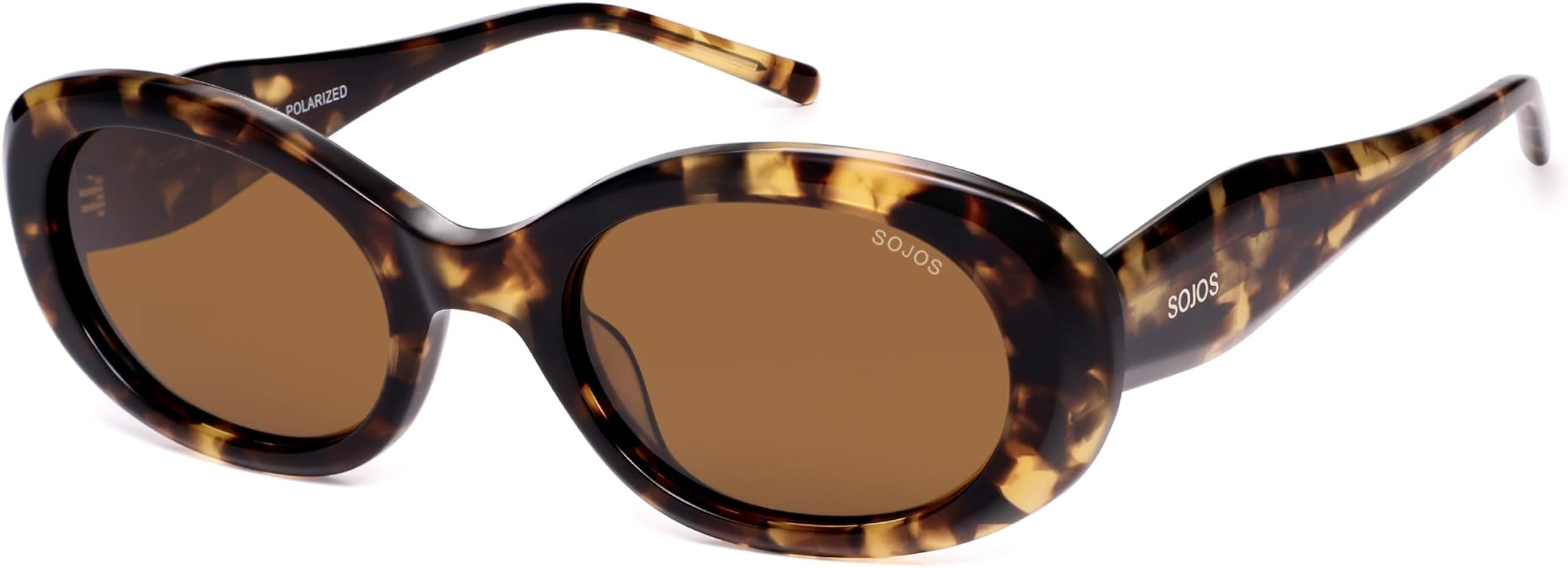 SOJOS Acetate Oval Polarized Sunglasses for Women Retro 90s UV400 Protection Sun Glasses SJ3126 | Amazon (US)