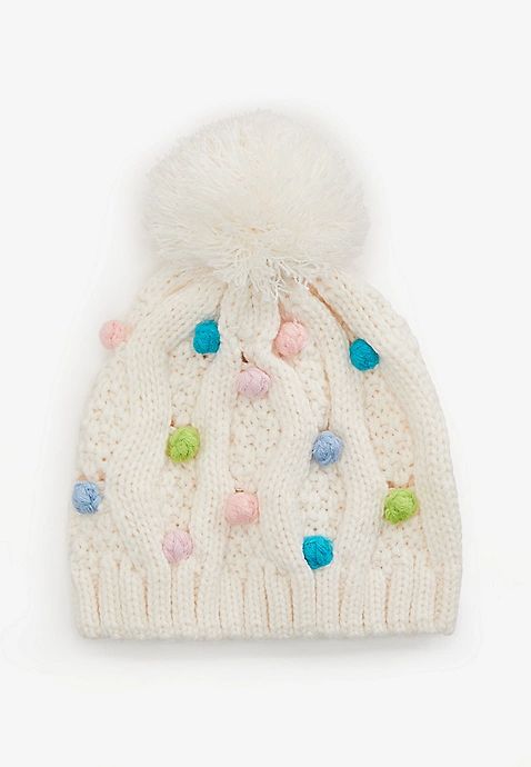 Girls Knit Pom Beanie | Maurices