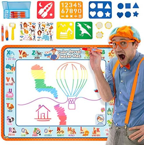 Creative Kids Blippi Water Doodle Mat Magic Water Drawing Mat with Hidden Colors - Aqua Magic M... | Amazon (US)