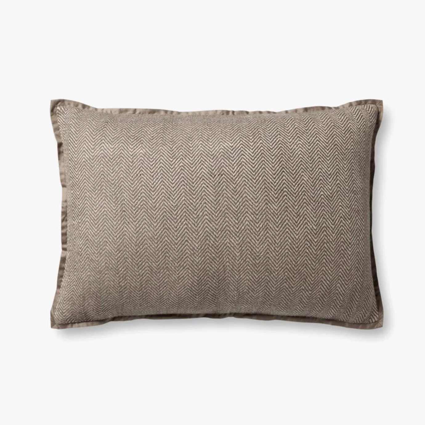 16x26 Down Pillow Dark Taupe | Eco Chic Home