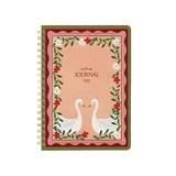 Papier To Go Guided B5 Spiral Wellness Journal, 7.1 x 10", Pink Swans | Walmart (US)