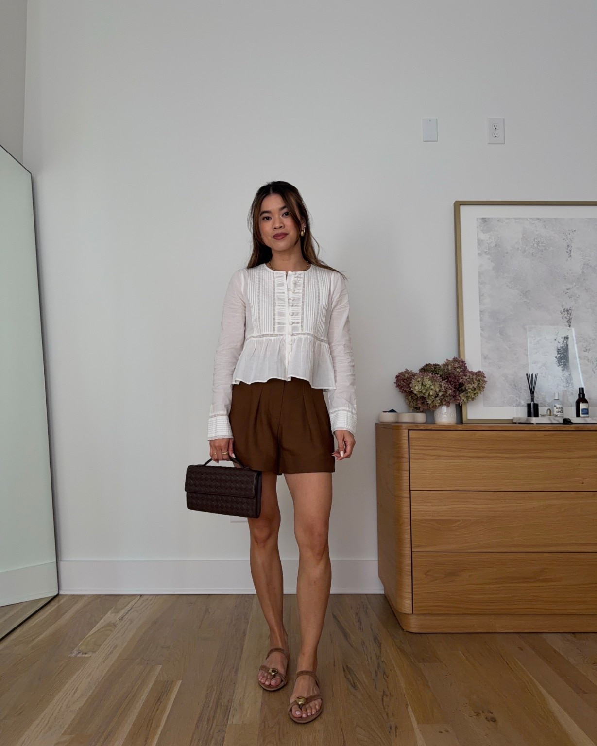 Sizing info:
•shorts size 2 in chocolate
•Top size 2 in Ecru 

petite fashion, get dressed with me, outfit inspiration, ootd, nashville outfit, Nashville influencer, petite style, vacation style, casual outfits, mom style, petite shorts, spring outfits, spring outfit info, spring shorts, spring outfit idea, spring top, spring bag, spring blouse, spring shoes, white blouse, sezane blouse, sezane top 

 @SEZANE 

#LTKmomlife #LTKPetite #LTKootd