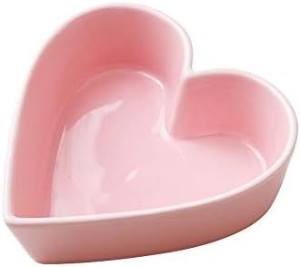 Sizikato Cute Heart Shaped Ceramic Bowl Salad Bowl Dessert Bowl Snack Bowl. | Amazon (US)