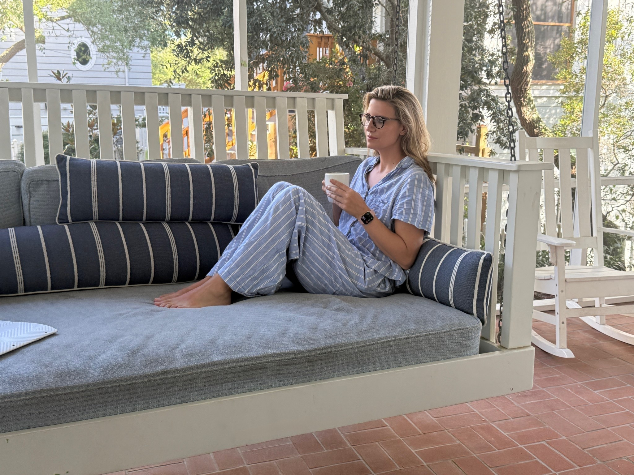 ☕️ Slow mornings on the porch >>>
There’s nothing better than a quiet moment on the screened-in porch swing, coffee in hand, and cozy PJs on. These have been my absolute favorite pajamas of all time — soft, breathable, and still cute enough for porch lounging. 🌿✨

#LTKhome #LTKsleepwear #porchgoals #slowmorningstyle #coffeetime #neutralstyle #pajamalife #LTKmomstyle #LTKcozy #frontporchliving

#LTKOver40 #LTKHome #LTKSeasonal