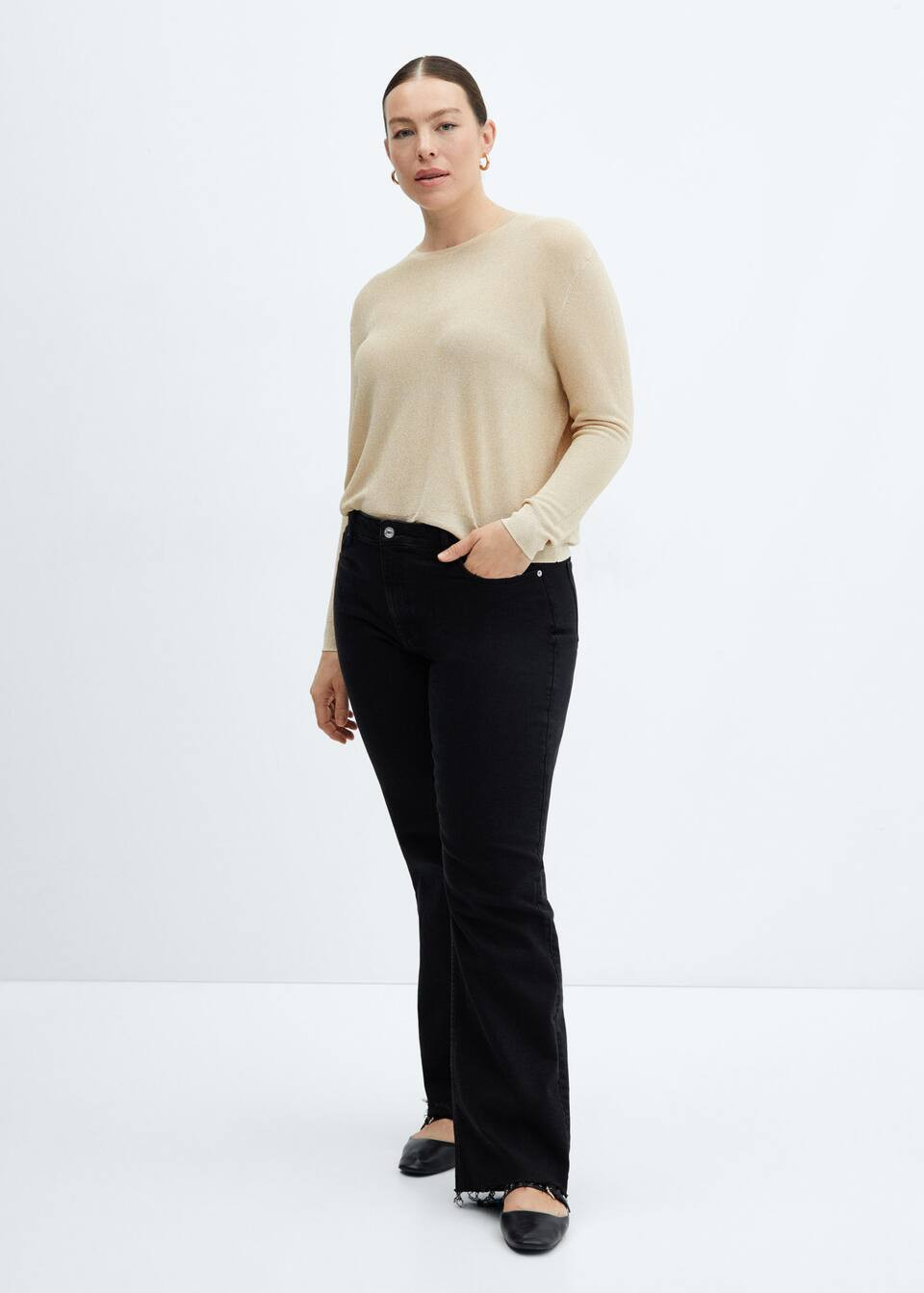 Rundhalspullover aus lurex -  Damen | Mango Deutschland | MANGO (DE)
