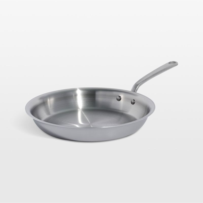 Made In Stainless Clad 12"" Fry Pan with Stainless Steel Hardware | Crate & Barrel