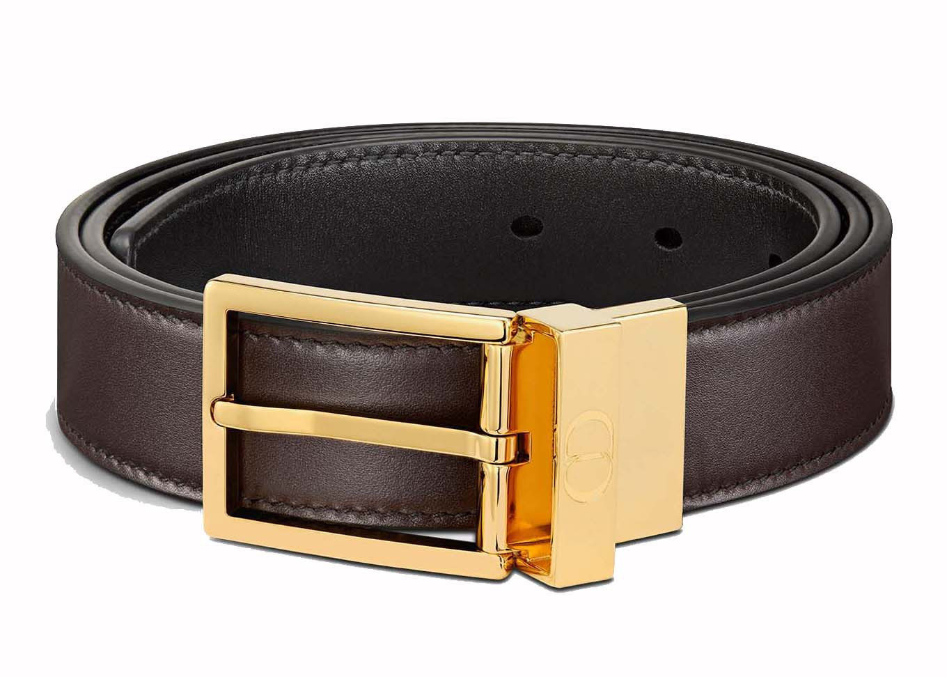 Dior Reversible Smooth Calfskin Leather Belt Brown/Black | StockX