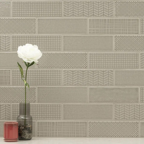 Urbano 3D Mix 4" x 12" Glossy Ceramic Subway Wall Tile | Wayfair North America