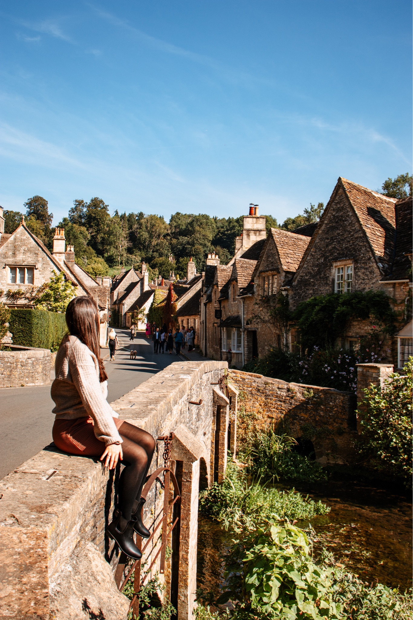 What to wear in England, Cotswolds, Castle Combe, Great Britain, Fall Outfit, Sweater, Plaid Skirt 

#LTKfindsunder50 #LTKsalealert #LTKtravel