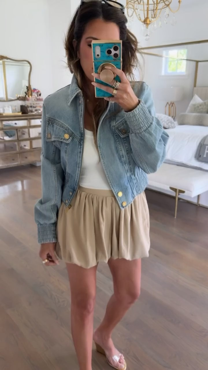 These cute bubble shorts are almost an exact lookalike of ones I have from Zara! Wearing size medium. I probably could wear a small due to the elastic waistband!! 

Amazon fashion, Amazon finds, Zara fashion, Bubble shirts, Denim jacket, Cropped jacket, Summer outfits, Workwear, Emily Gemma

#LTKgrwm #LTKootd #LTKWorkwear