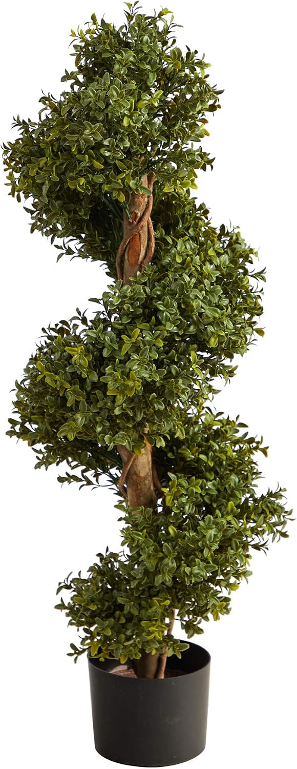 33in. Boxwood Topiary Spiral Artificial Tree (Indoor/Outdoor) | Amazon (US)