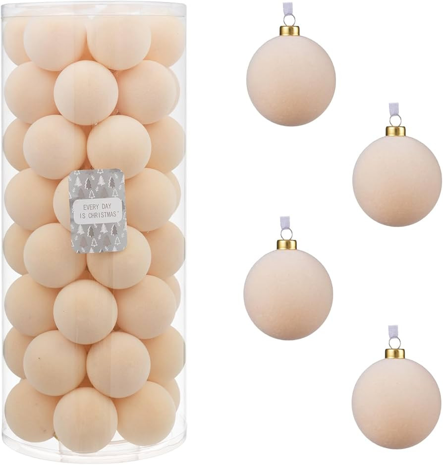 Every Day is Christmas Velvet 50ct 57cm/2.24" Christmas Ornaments, Shatterproof Christmas Tree Or... | Amazon (US)