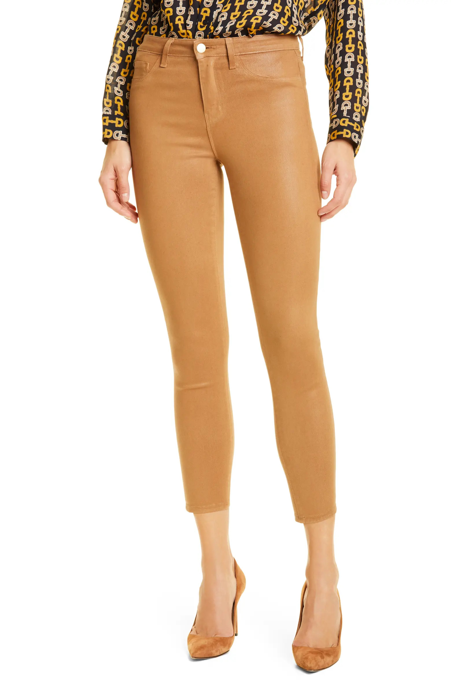 Margot Coated Crop High Waist Skinny Jeans | Nordstrom Rack