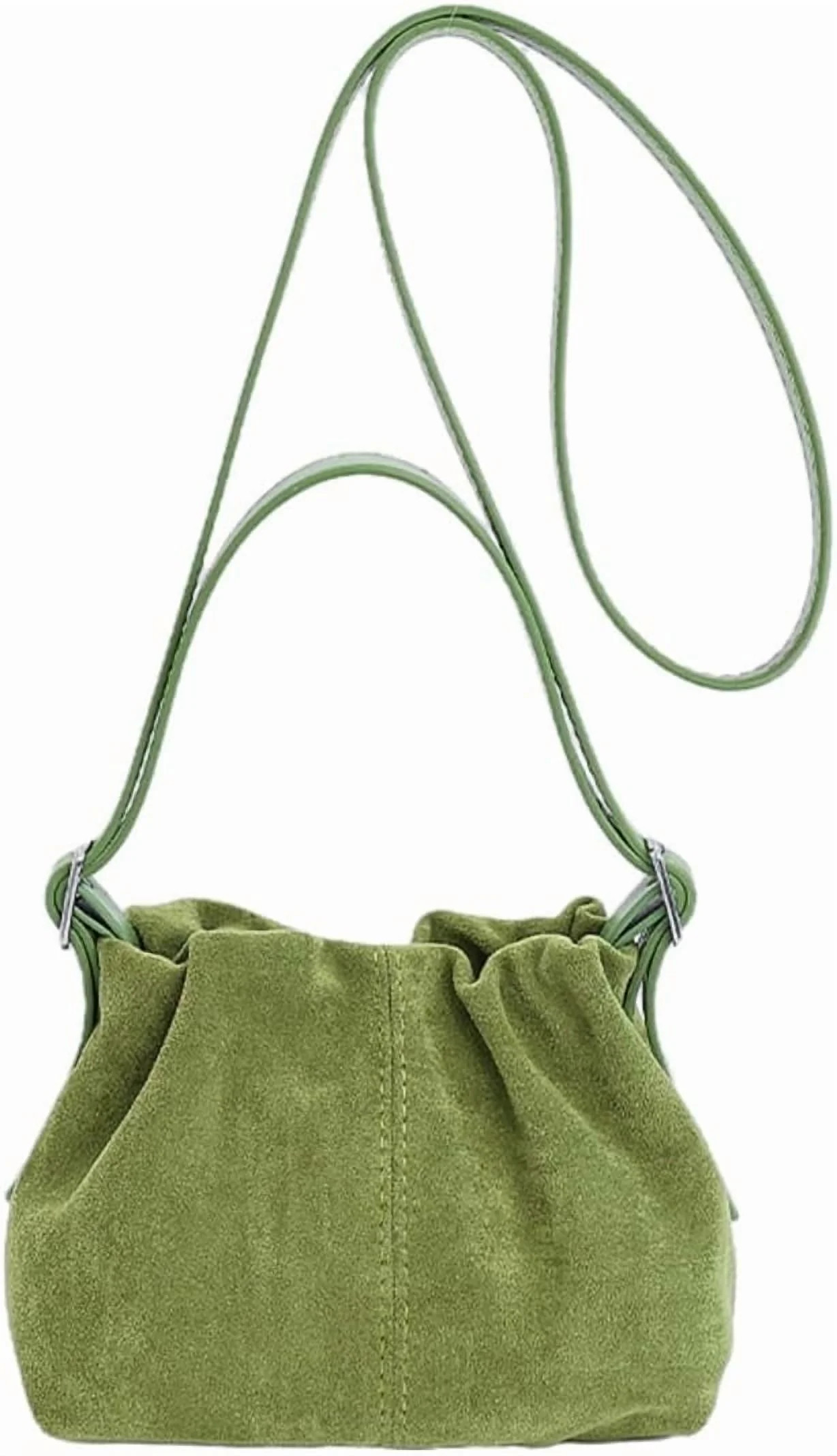 Women Vintage Suede Handbags Tote Handbag Drawstring Bucket Bag Slouchy Crossbody Shoulder Bag Sa... | Walmart (US)