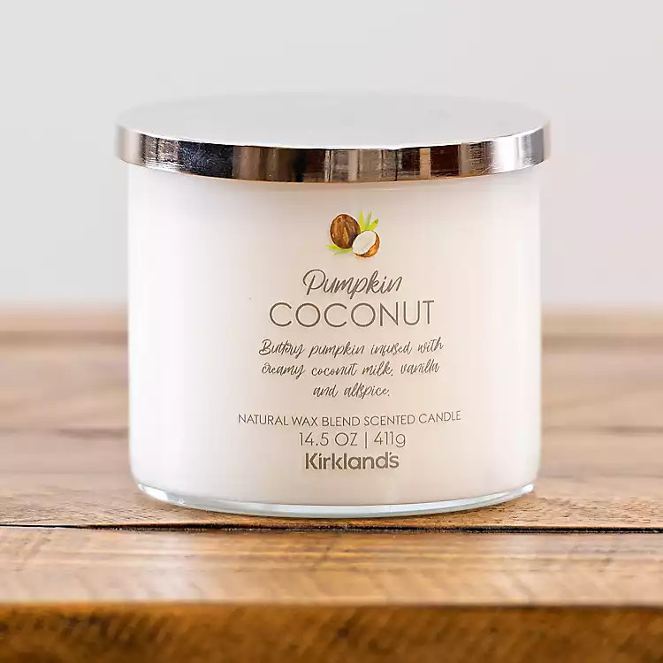 New!Pumpkin Coconut Triple Wick Jar Candle | Kirkland's Home
