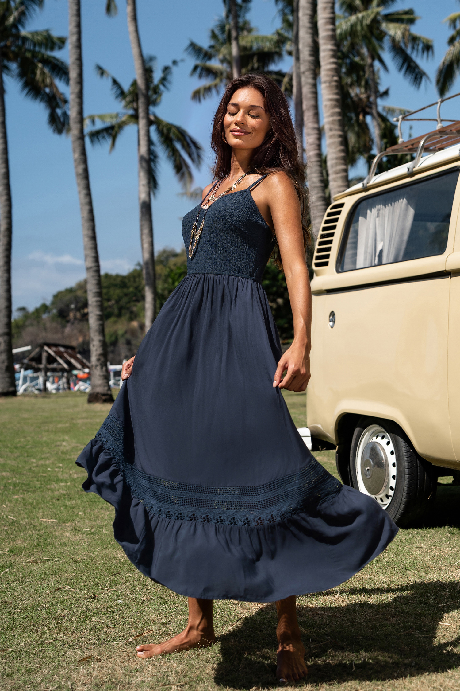 It's a Date Blue Maxi Dress - XS | Cupshe US
