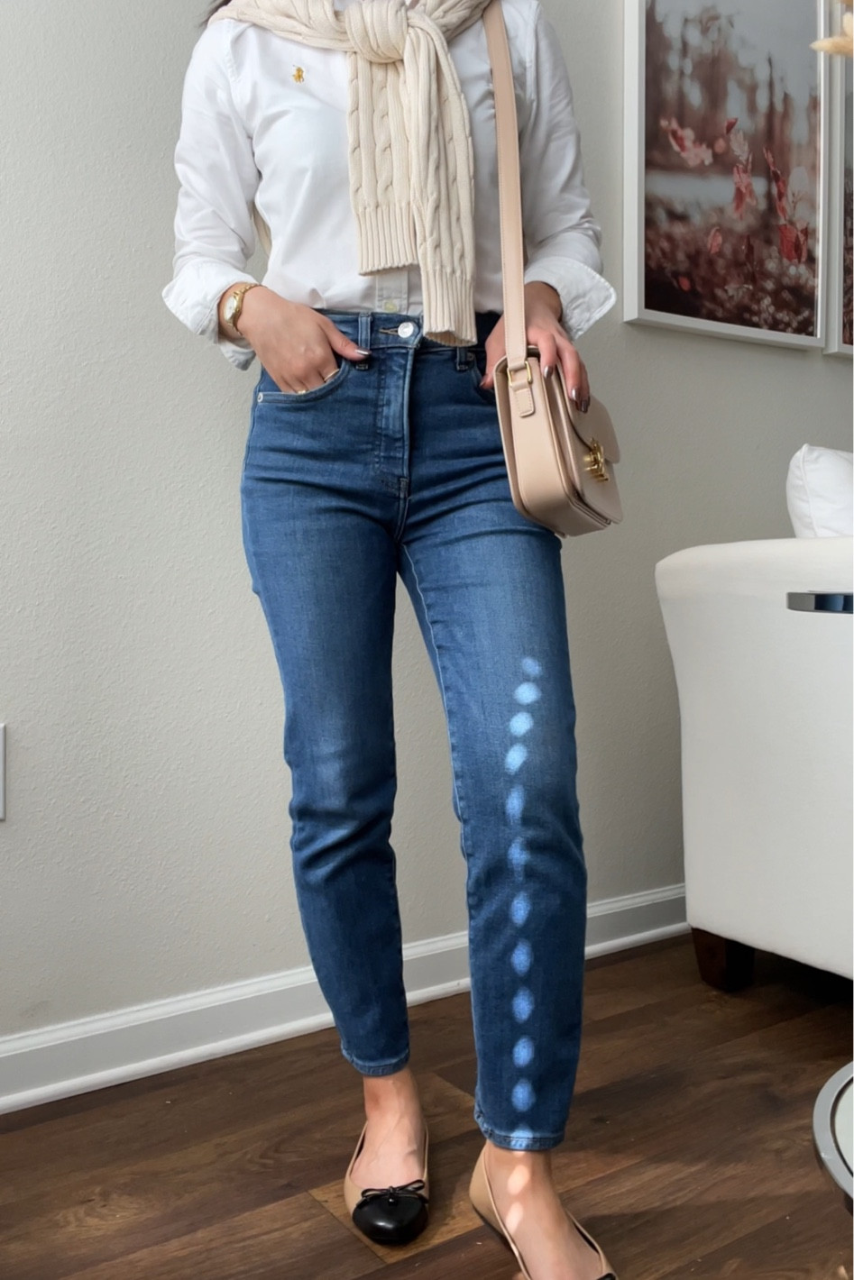 Ralph Lauren button up and sweater are not linkable. Jeans are sold out. Linked similar options! 